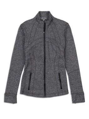 lululemon athletica Define Jacket Heathered Black Full-Zip Jacket - Size 10